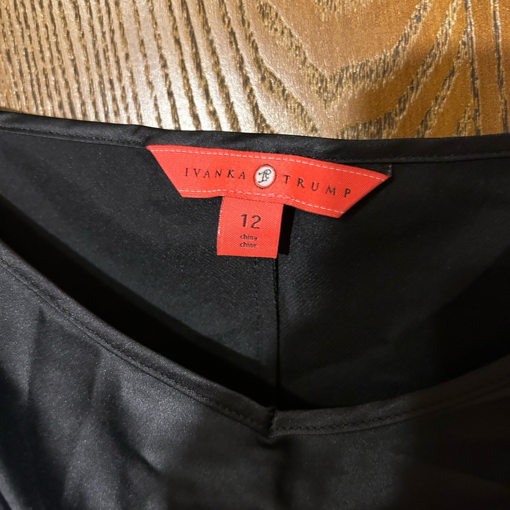 ivanka trump black silky lingerie tank top